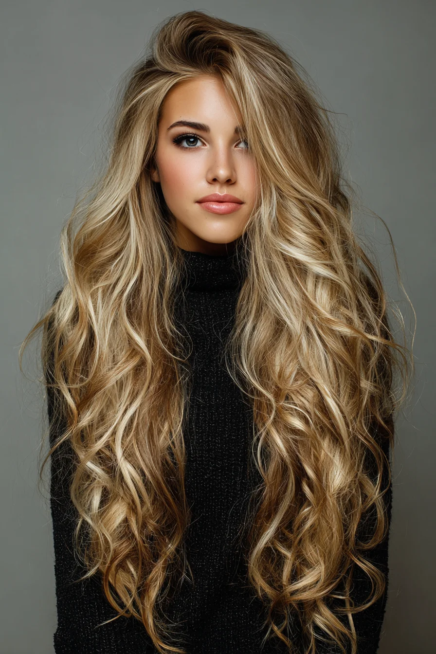 Long Tousled Waves for Volume and Face-Framing
