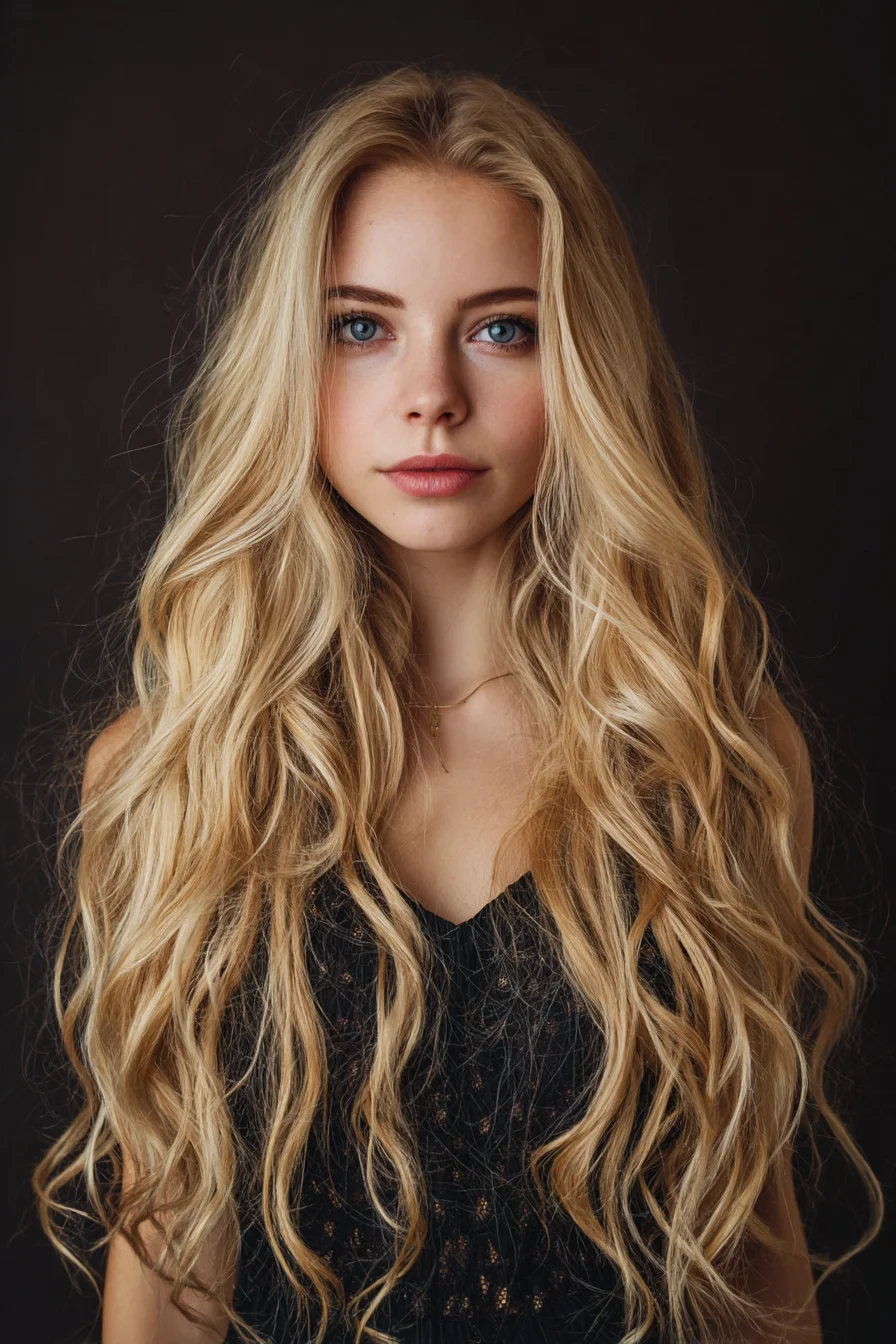 Loose Beachy Waves for Long Blonde Hair Effortless Day Look