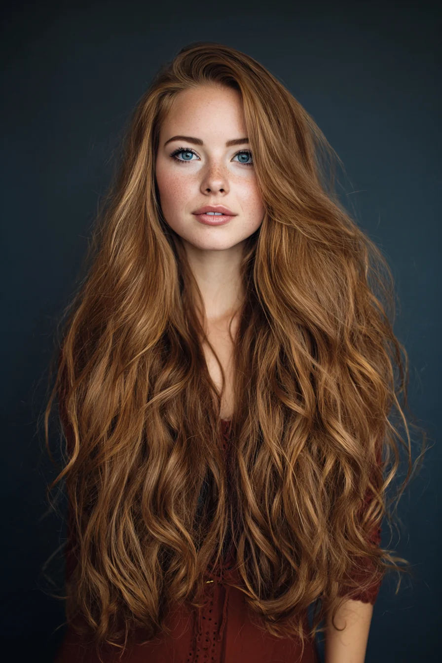 Loose Beachy Waves for Long Thick Hair with Face Frame