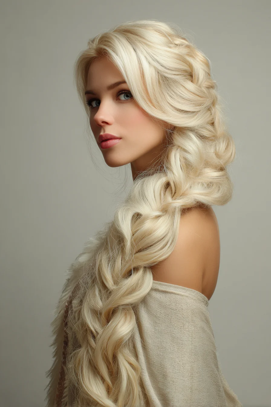 Loose Boho Side Braid With Soft, Face-Framing Layers