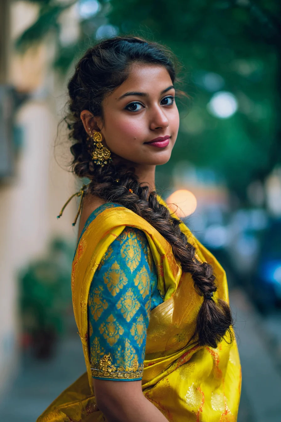Loose Side Fishtail with Messy Texture and Accessories