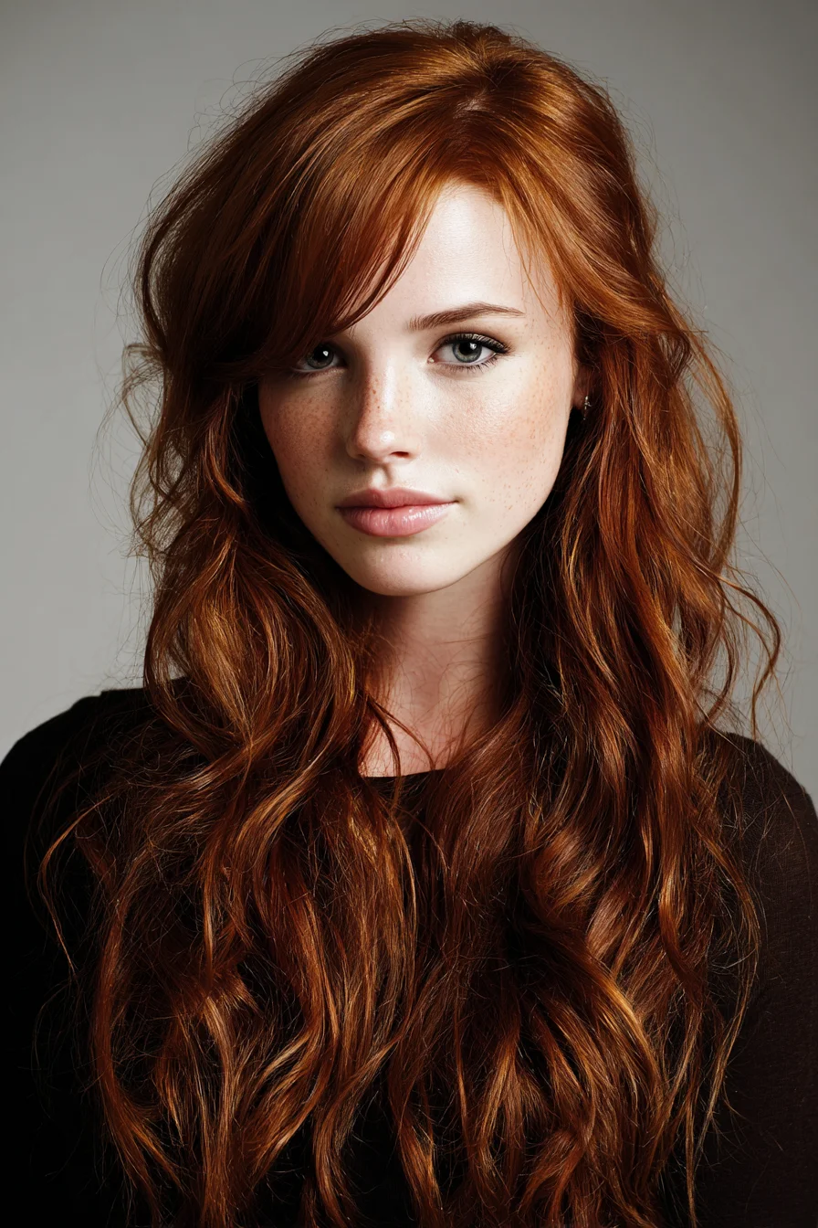 Loose Tousled Waves with Face-Framing Layers for Everyday Wear