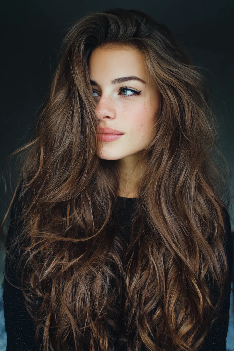 Loose Tousled Waves with Volume - Long Layered Hair Look