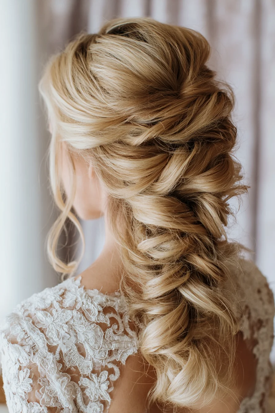 Loose Twisted Side Braid for Soft Romantic Looks
