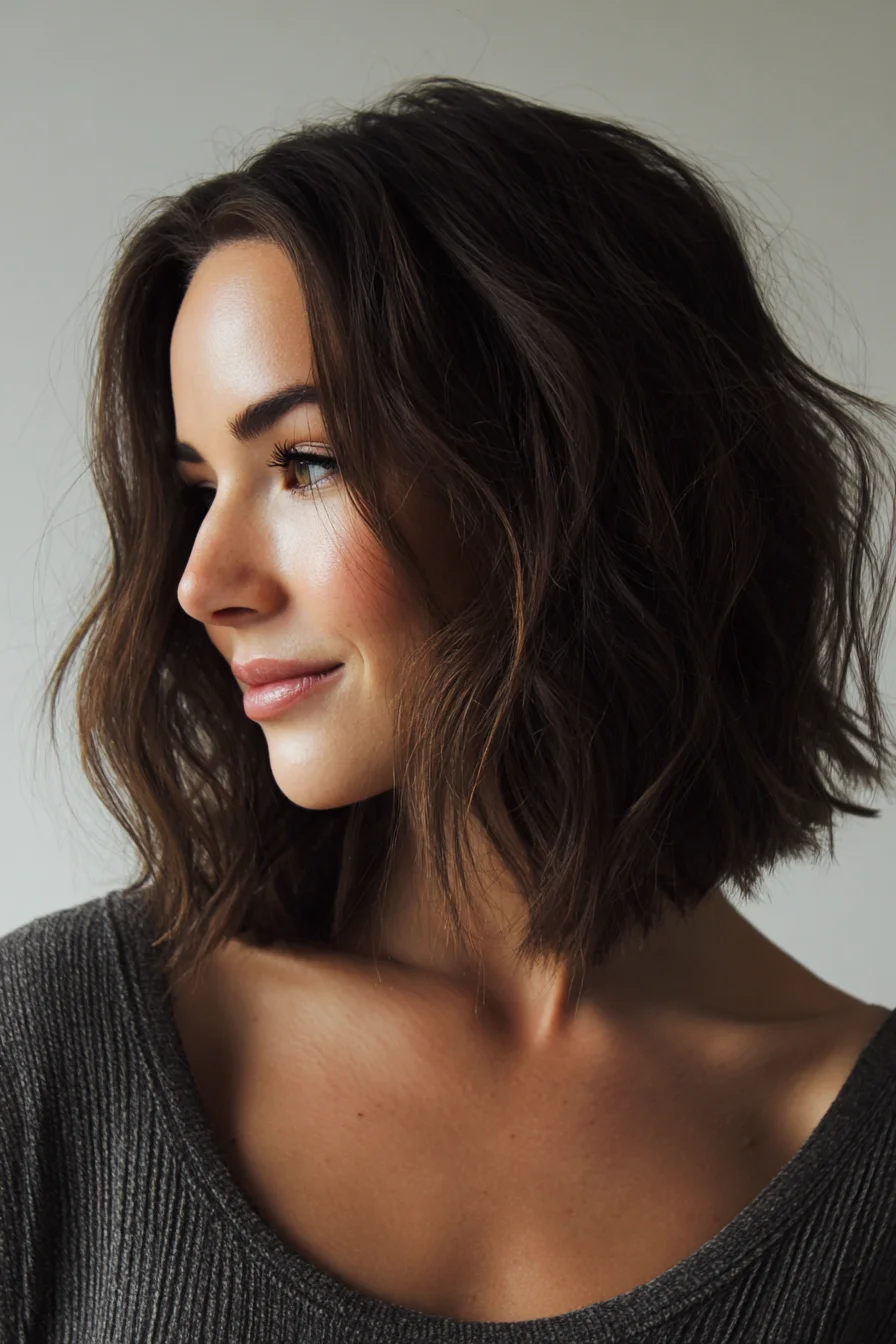Messy Textured Lob Thats Perfect for Everyday