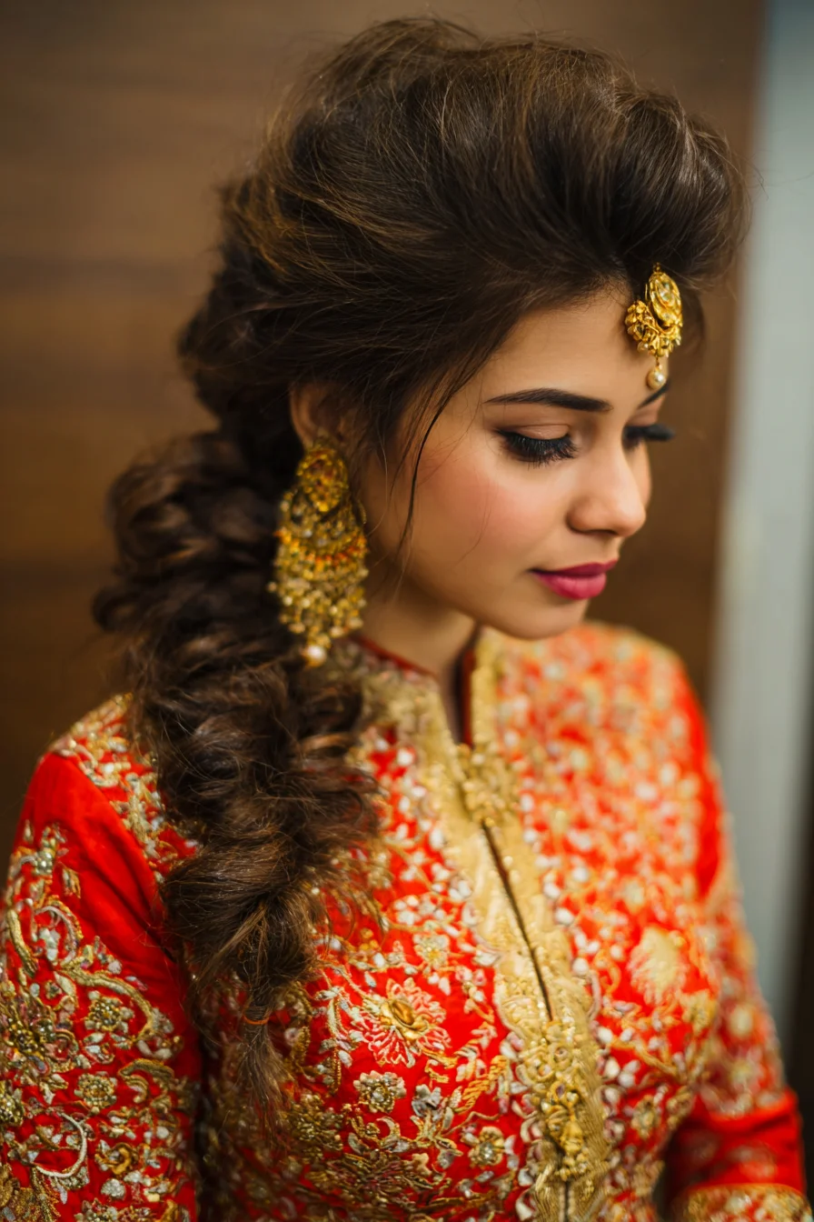 Romantic Textured Side Braid for Bridal and Party Looks