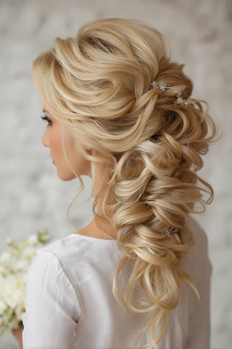 Romantic Voluminous Side Braid with Loose Twists