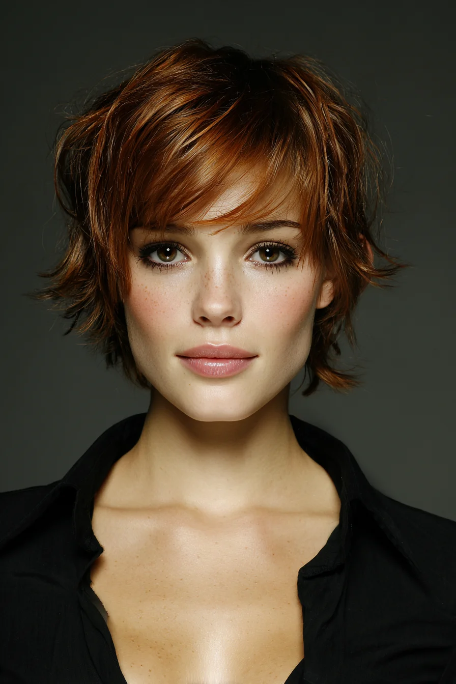 Short Choppy Pixie with Wispy Fringe and Texture