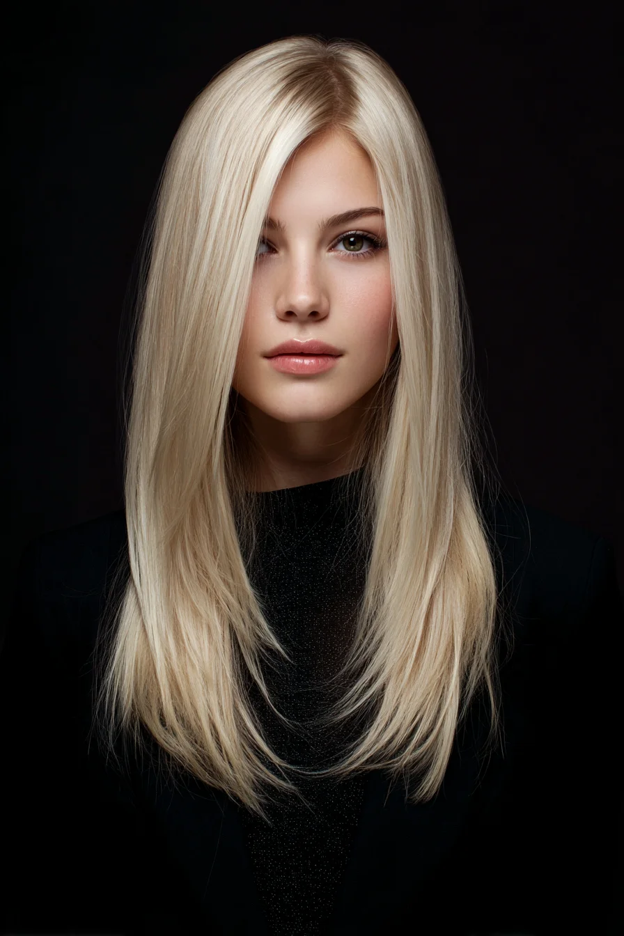Sleek Layered Long Cut with Face-Framing Pieces