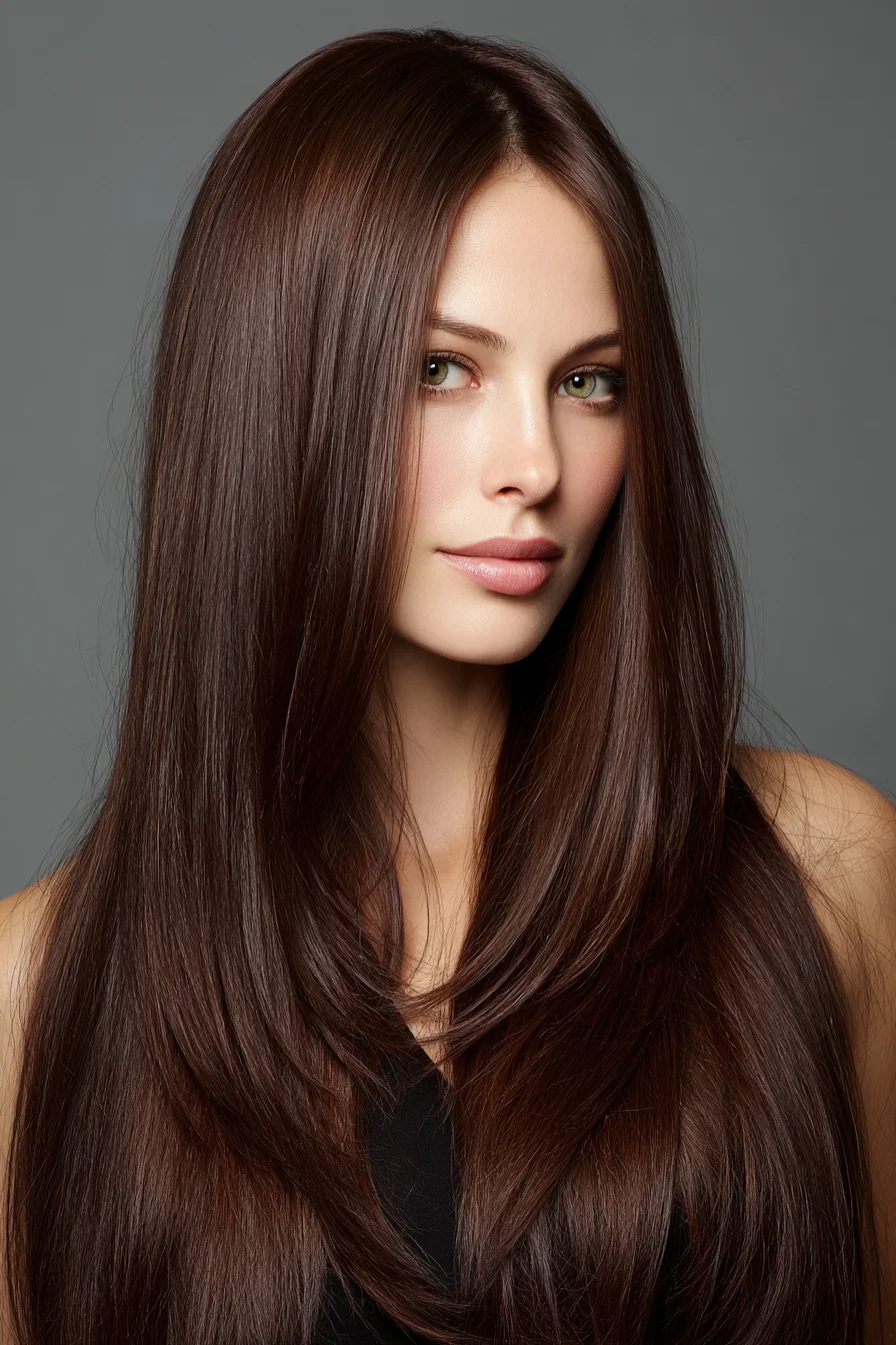 Sleek Long Layers for Everyday Shine and Movement