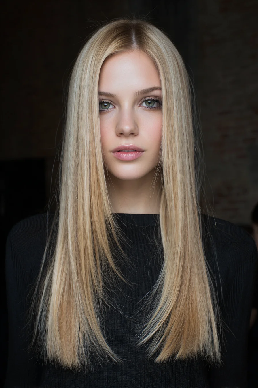 Sleek Middle-Part Straight Hair for Everyday Chic