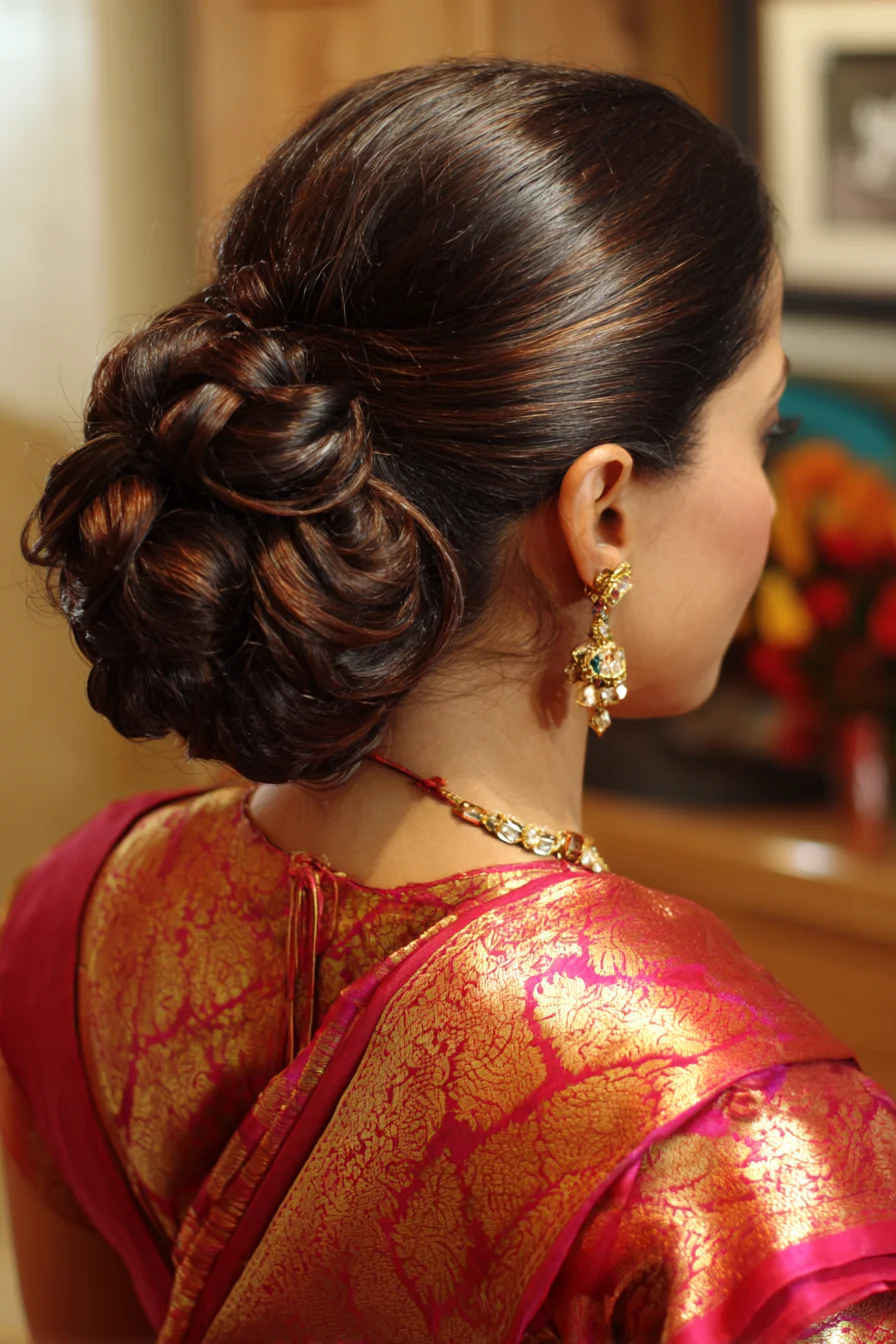 Sleek Twisted Rosette Bun for Formal Occasions and Weddings