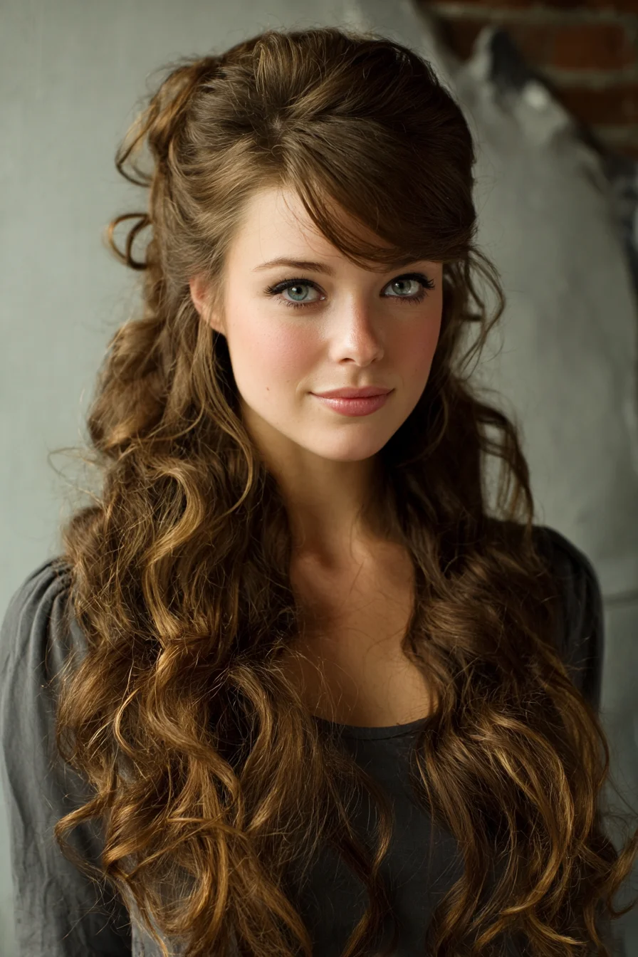Soft Half-Up with Loose Waves for Everyday Style