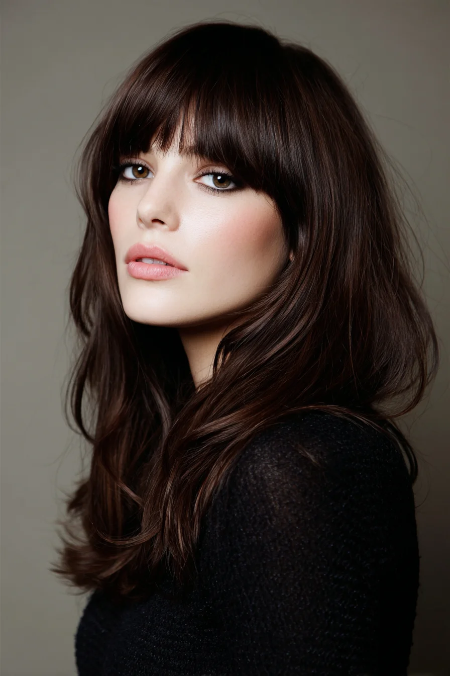 Soft Layered Cut with Wispy Curtain Bangs Effortless Vibe