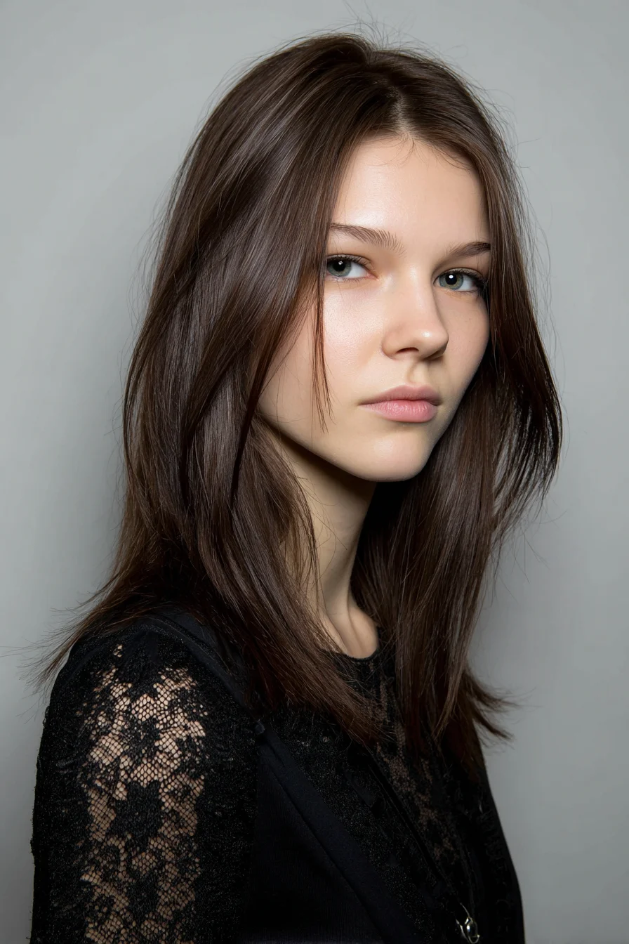 Soft Layered Mid-Length Hair with Natural Face-Framing
