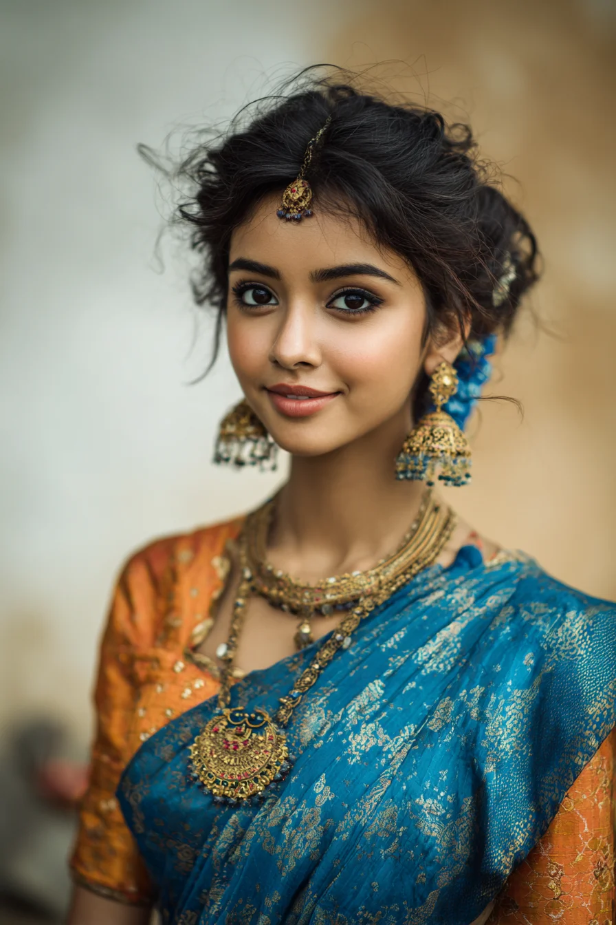 Soft Messy Low Bun with Face-Framing Tendrils