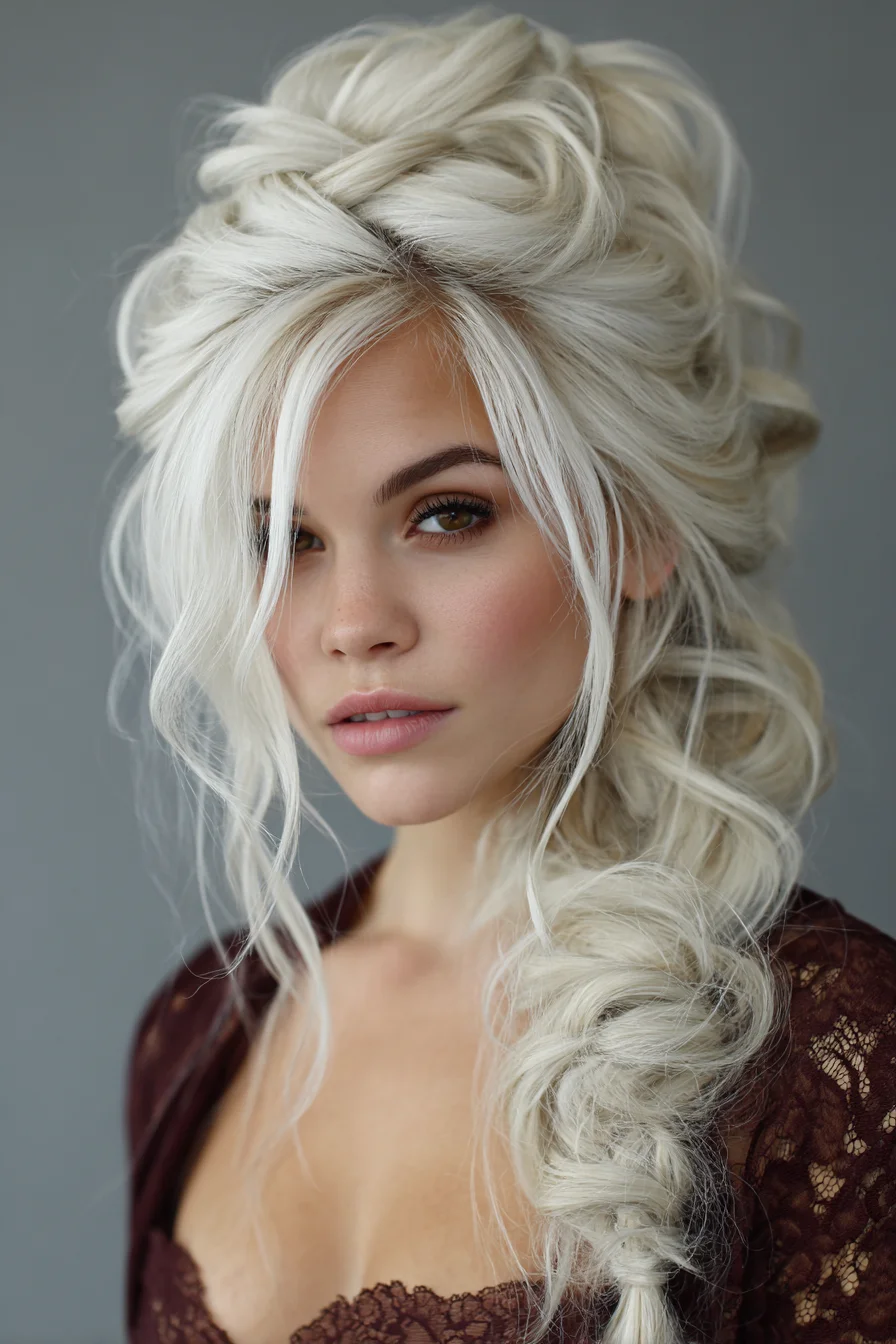 Soft Messy Side Braid with Face-Framing Pieces