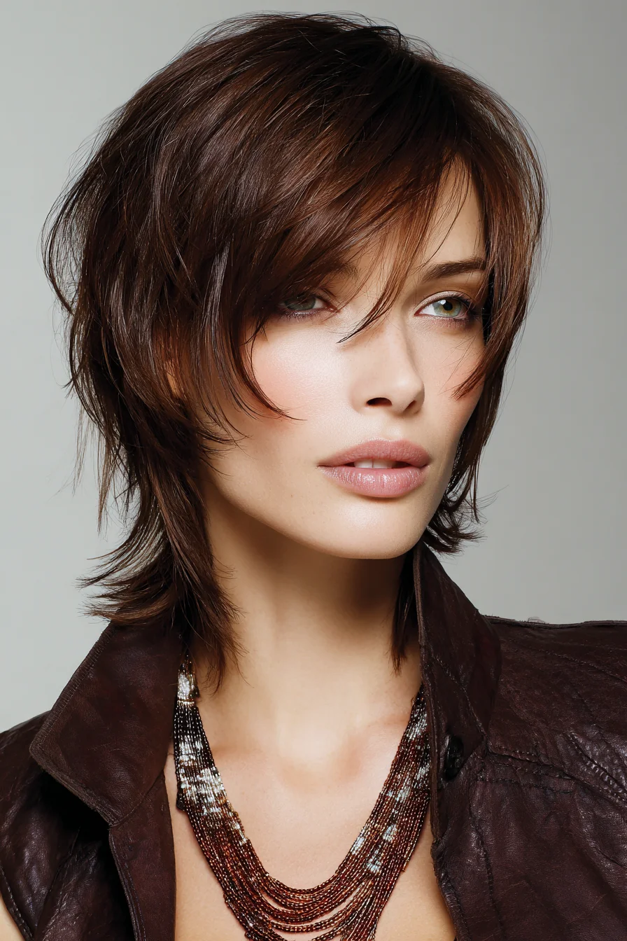 Soft Shaggy Layered Cut with Curtain Bangs for Everyday