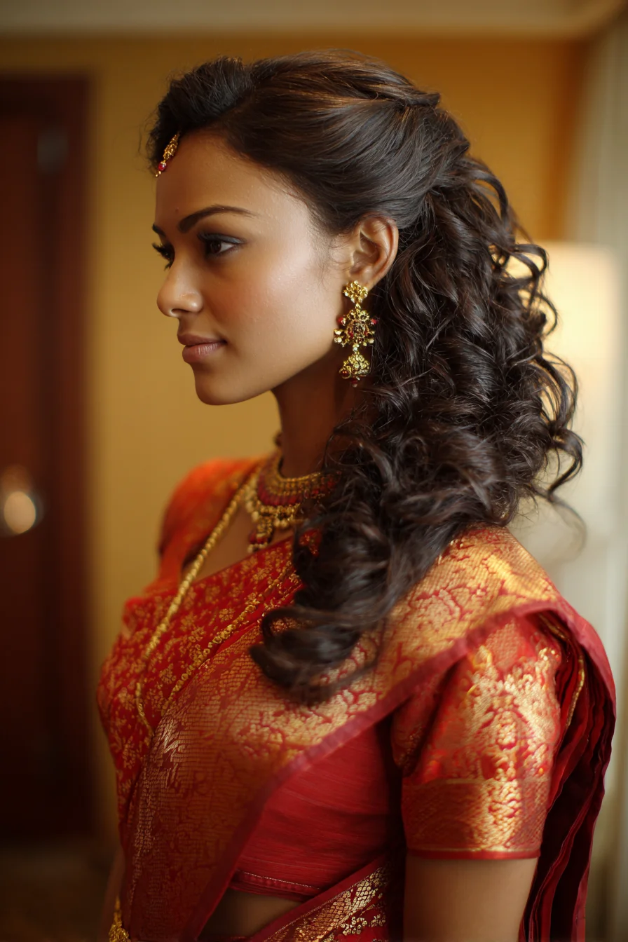 Soft Side-swept Curls with Lifted Crown Bridal Vibe