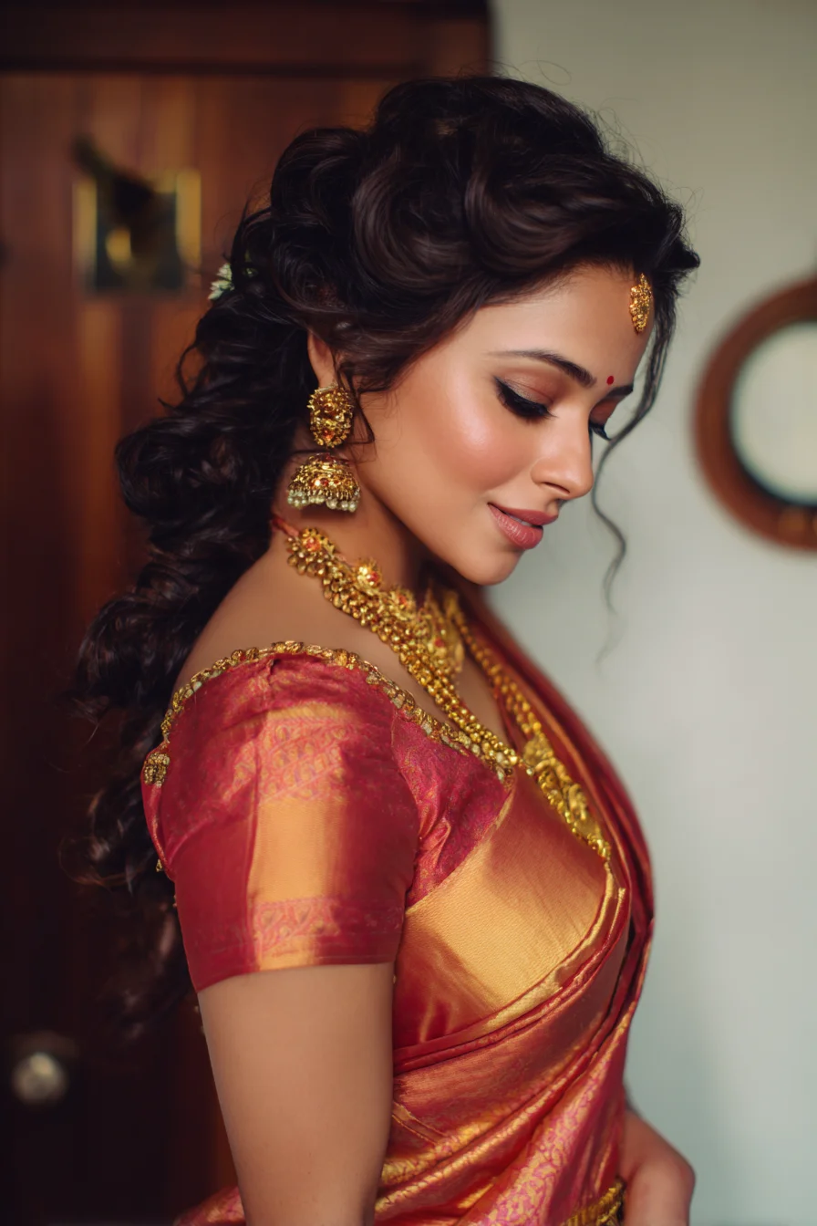 Soft Textured Braid with Romantic Face-Framing Tendrils