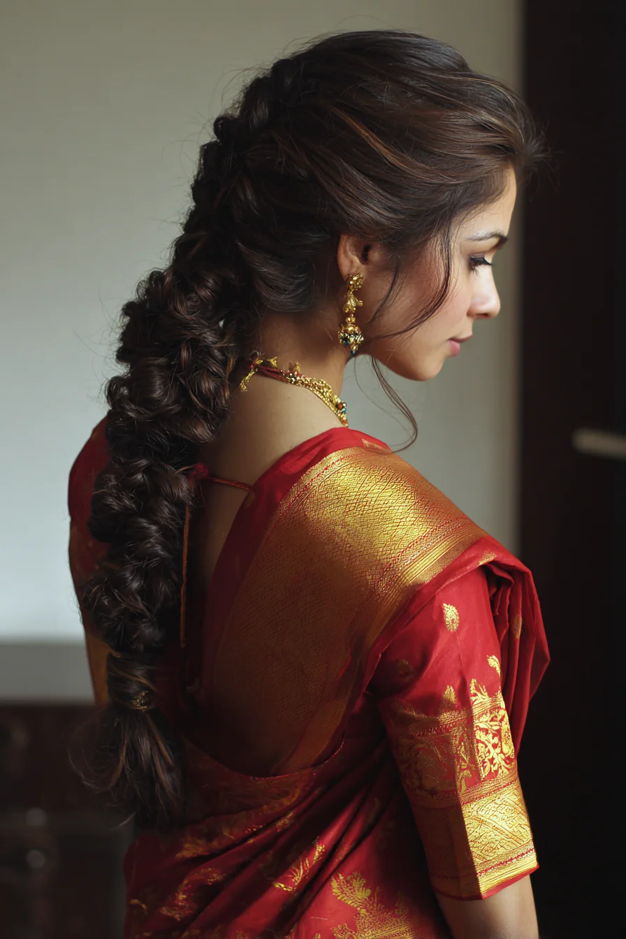 Soft Textured Bridal Braid with Face-Framing Tendrils