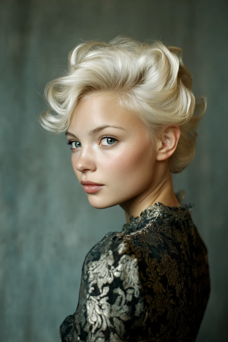 Soft Vintage Finger Waves for Short to Medium Hair