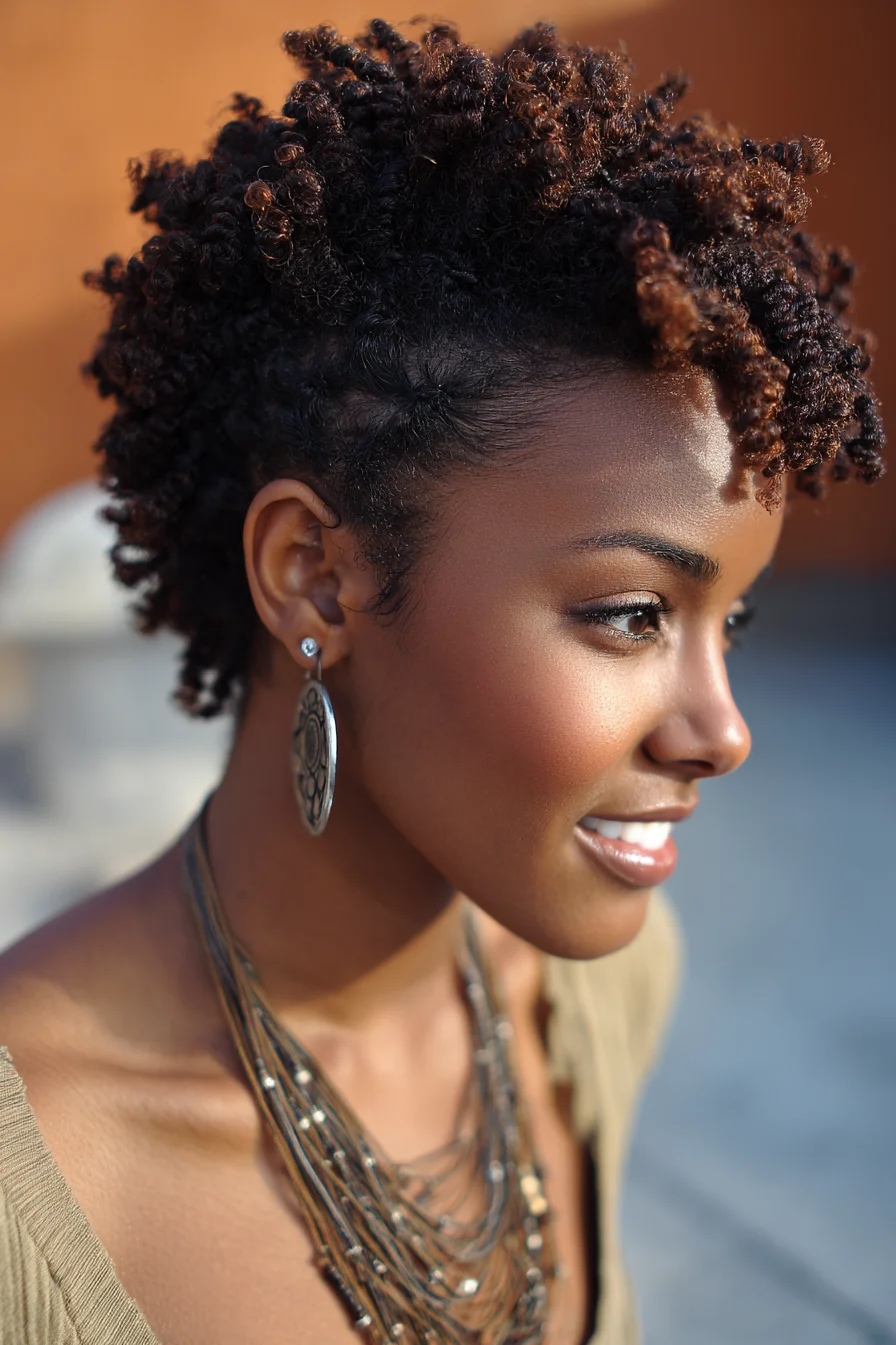Tapered Twist-Out: Short Coils with Sleek Sides