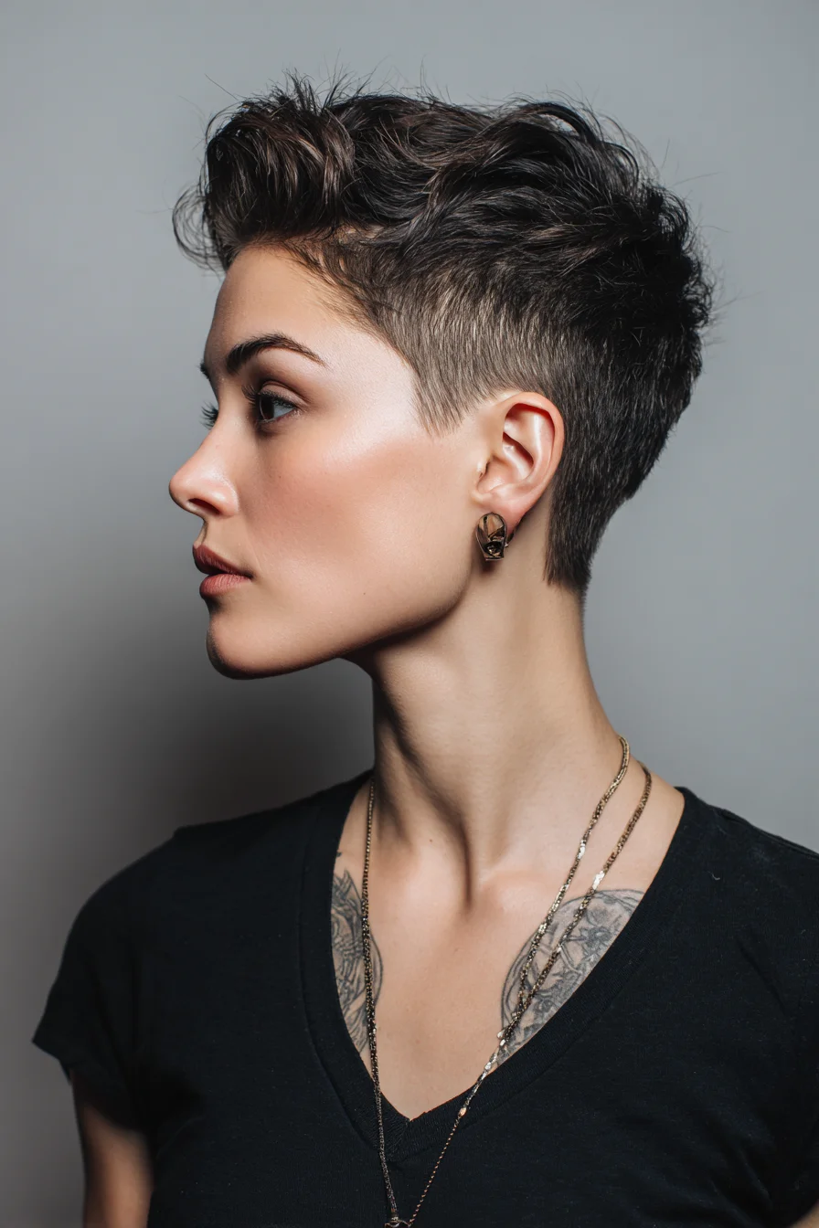 Textured Pixie Cut with Tousled Top for Soft Volume