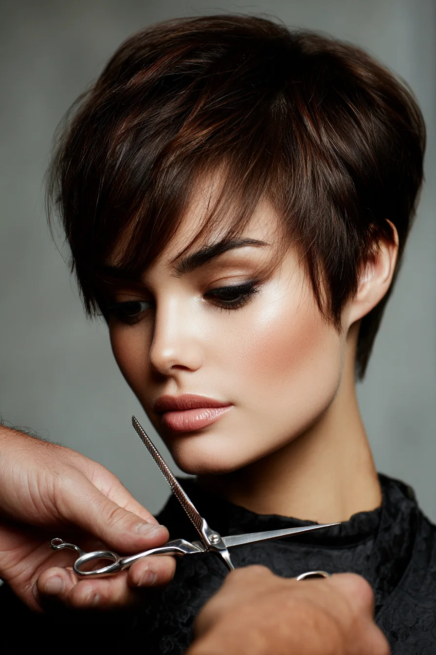Textured Pixie with Long Fringe for Easy Styling