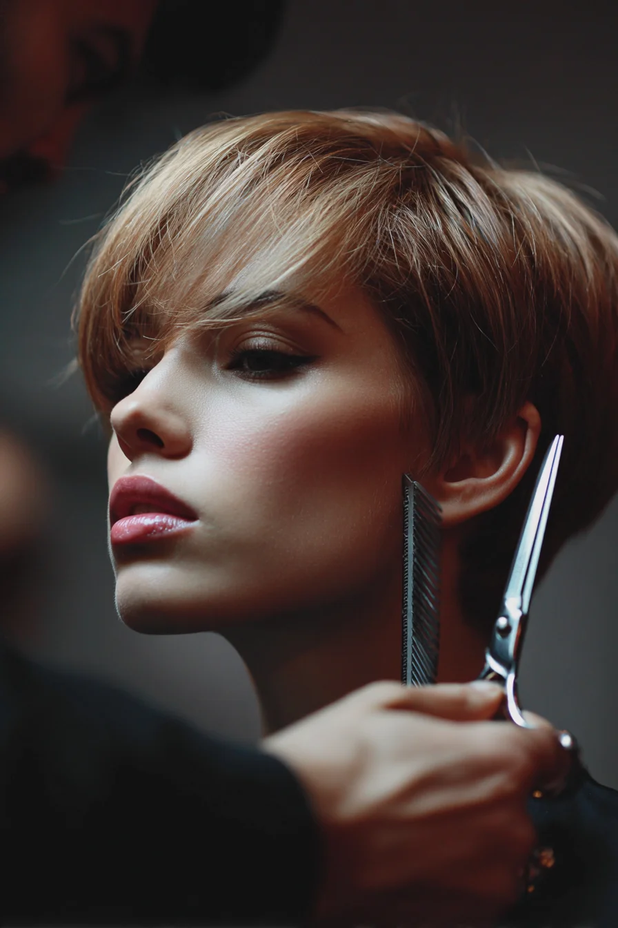 Textured Pixie with Side-Swept Bangs for Easy Styling