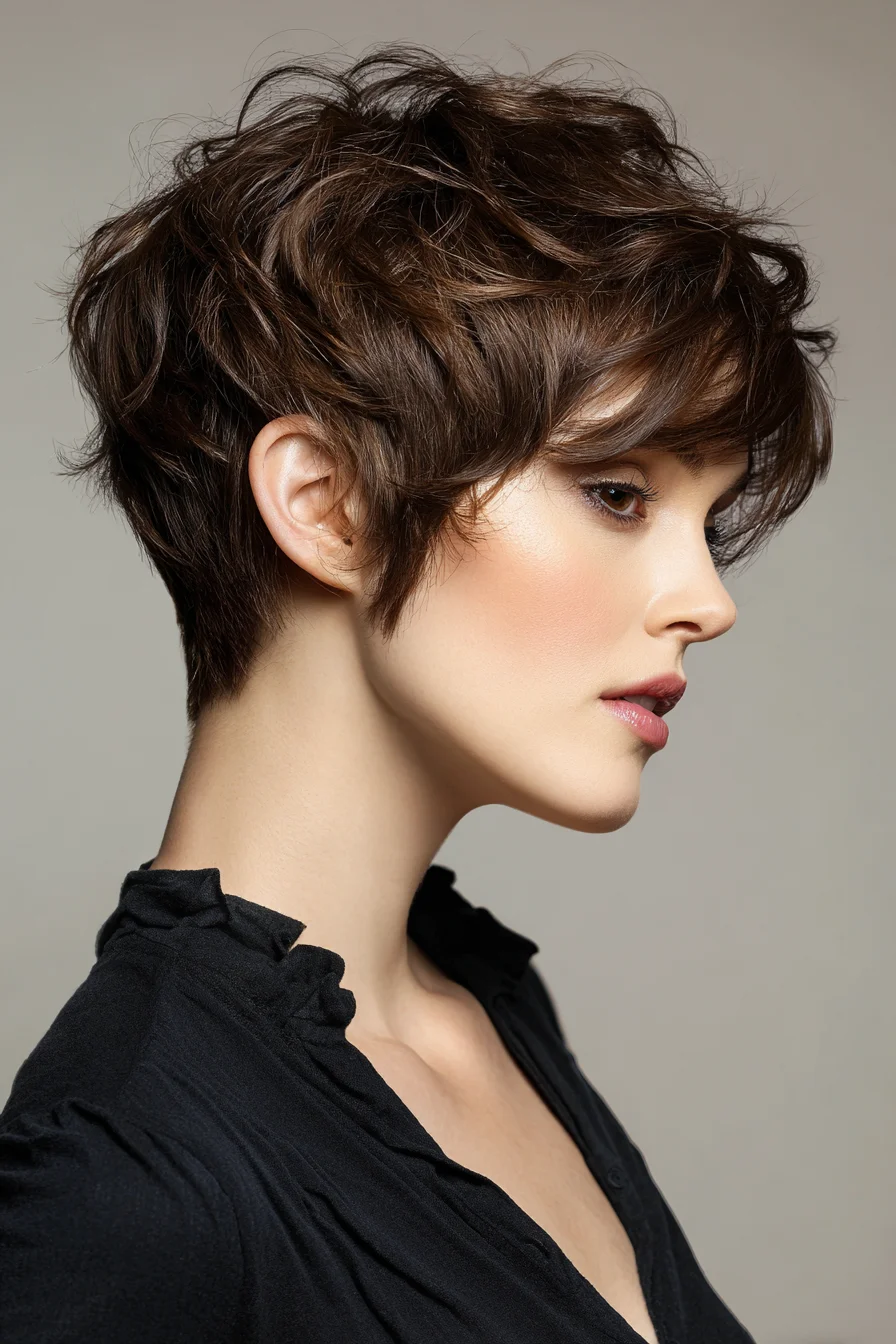 Textured Pixie with Soft Fringe for Face-Framing