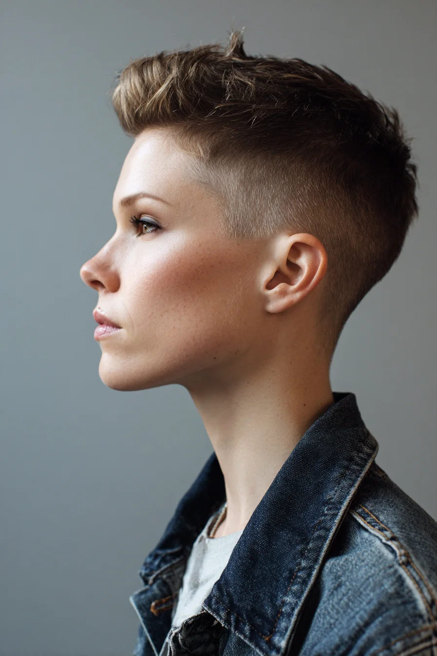 Textured Pixie with Tapered Sides for Effortless Edge