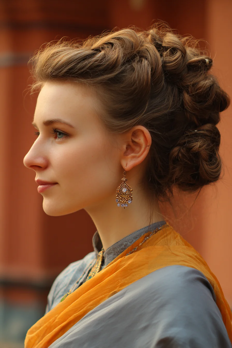 Textured Twisted Updo Soft Romantic Braids For Events