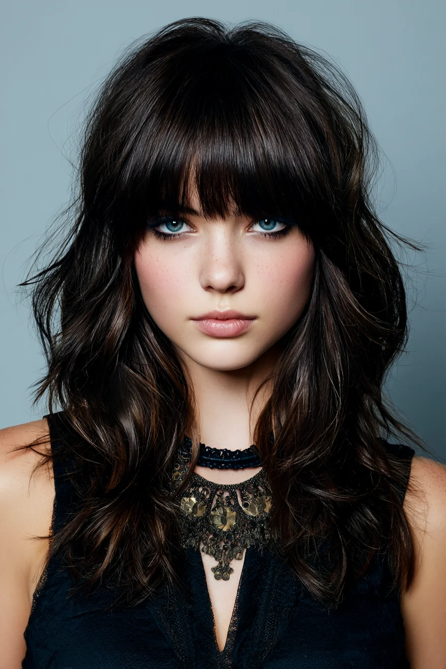 Tousled Layers with Curtain Bangs - Low Effort Glam