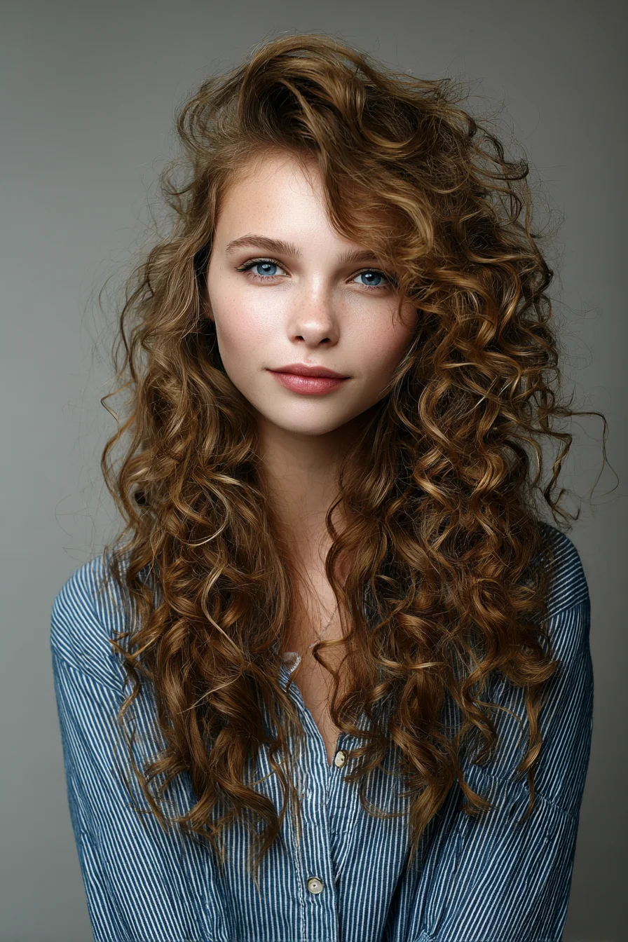 Tousled Natural Curls for Long, Boho Everyday Vibes