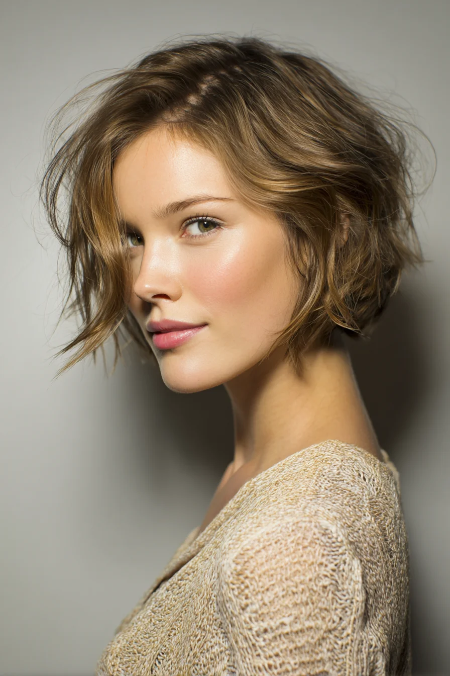 Tousled Short Bob for Lazy Mornings and Texture