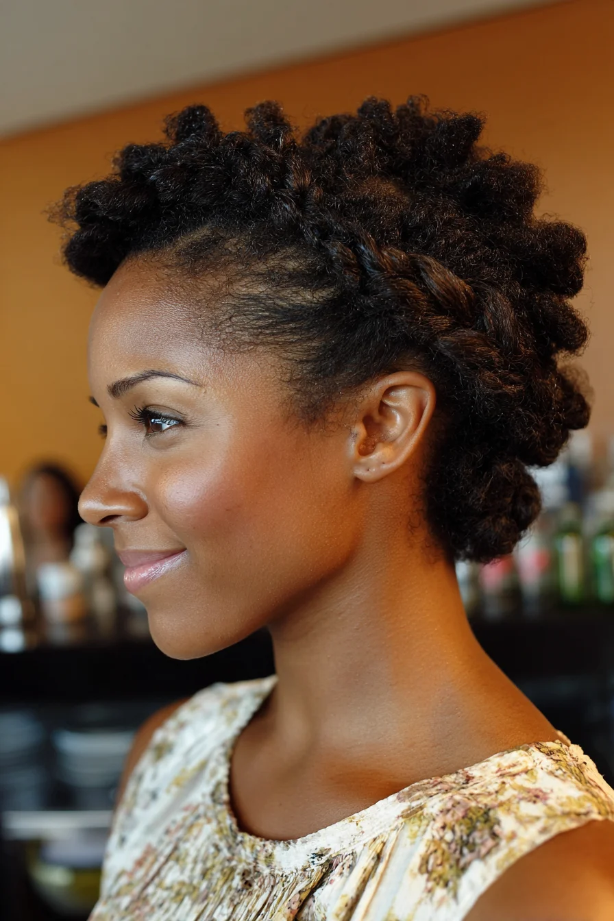 Twisted Halo Updo - Soft Coily Crown for Everyday