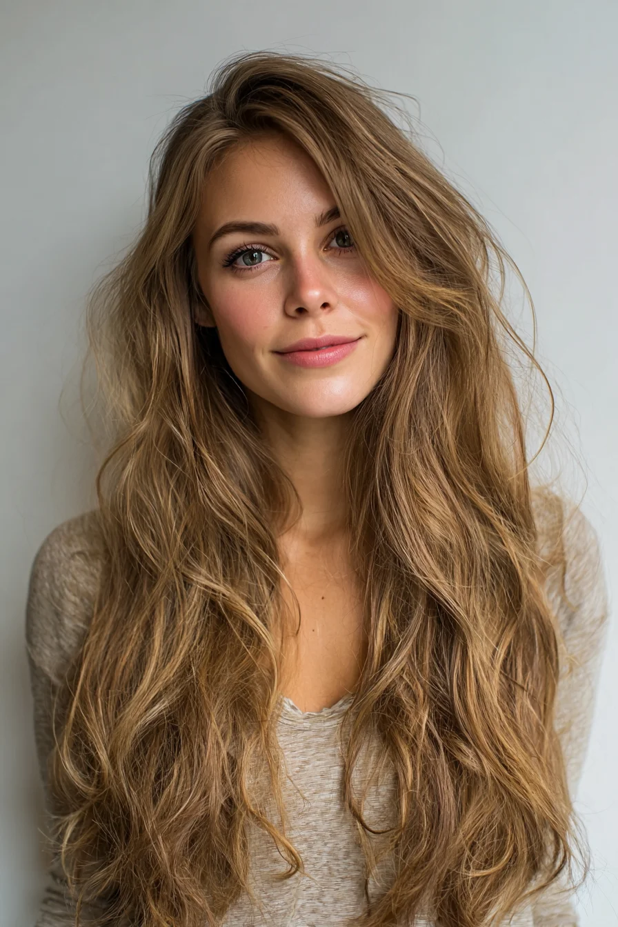 Undone Beachy Waves for Long, Layered Hair and Texture