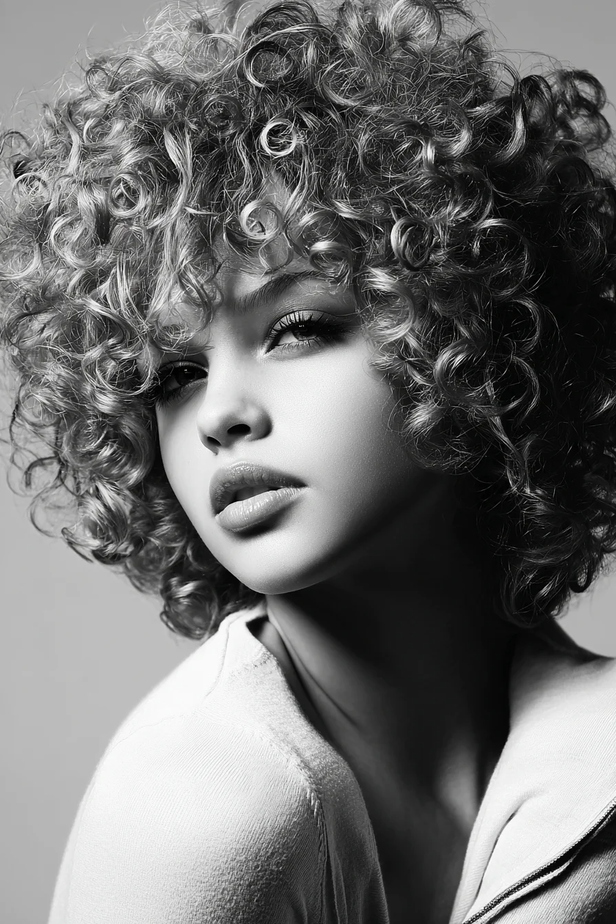 Voluminous Curly Bob With Face-Framing Ringlets and Bounce