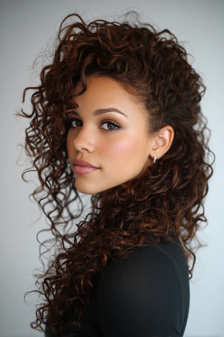 Voluminous Half-Up Curls for Natural Everyday Texture